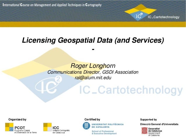 Licensing Geographic Data and Services